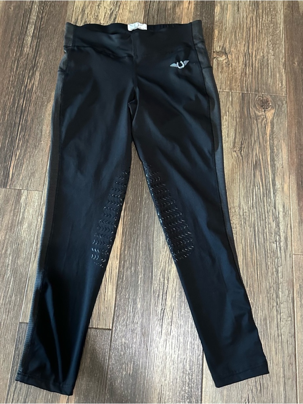 Tuff Rider equestrian ventilated schooling tights women’s M black charcoal